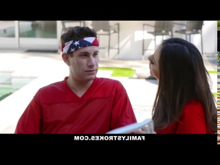 lucky guy fucks milf and her daughter during independence day celebration